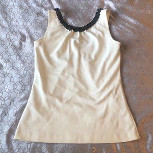 Lilly Pulitzer top with black bead neck detail-M